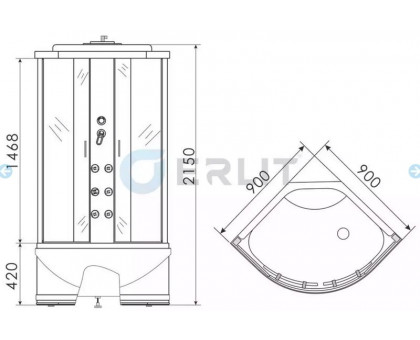 Душевая кабина Erlit ER3509TPF-C4