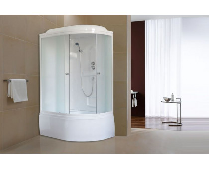 Душевая кабина Royal Bath RB 8120BK1-M 120х80 см, с матовыми стеклами, левосторонняя