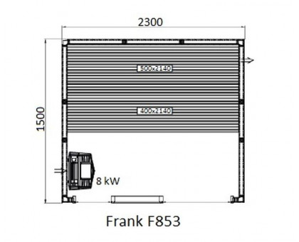 Финская сауна Frank F853 230х150 см