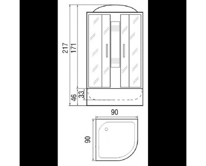 Душевая кабина River LENA 90/44 МТ