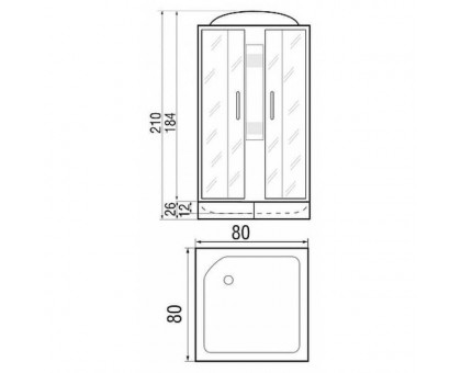 Душевая кабина River Quadro 80/24 MT