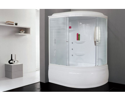 Душевая кабина Royal Bath RB 140ALP-C 140х95 см, с матовыми стеклами, левосторонняя