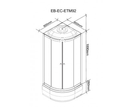 Душевая кабина PARLY ETM92P