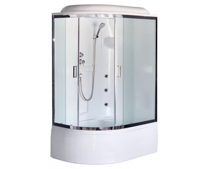 Душевая кабина Royal Bath RB 8120BK2-M-CH 120х80 см, с матовыми стеклами, правосторонняя