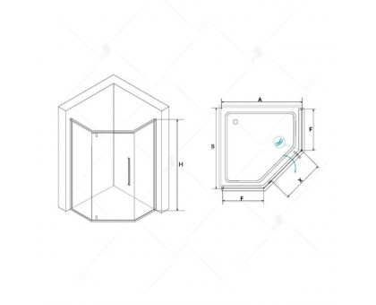 Душевой уголок RGW SV-81B 90x90, прозрачное стекло