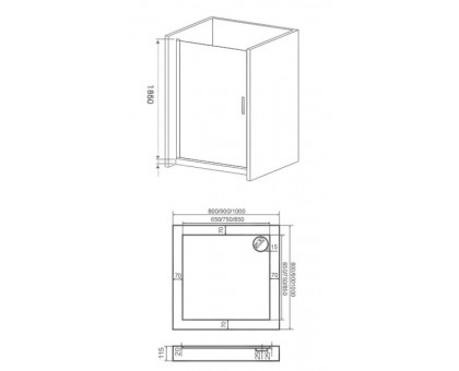 Душевое ограждение Good Door PANDORA DR-100-C-CH (L/R)