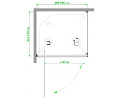 Душевой уголок Royal Bath RB HV-C-CH 90х80 см, с матовыми стеклами