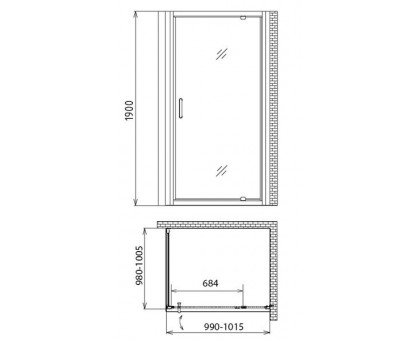 Душевой уголок Gemy Sunny Bay S28160-A100 100х100 см