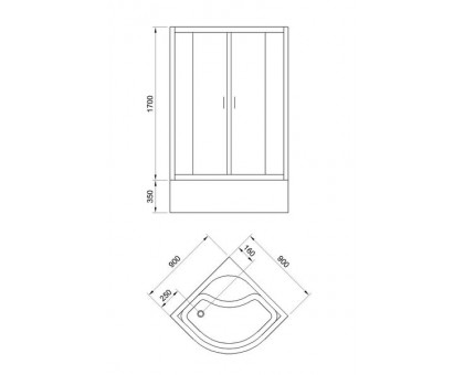 Душевой уголок Royal Bath RB 90CK-C-CH 90х90 см, с матовыми стеклами