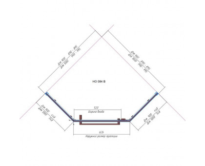 Душевой уголок RGW HO-084B 100x100, матовое стекло