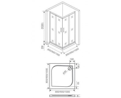 Душевое ограждение Good Door INFINITY CR-80-C-CH 80х80 см