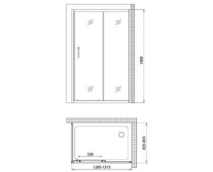 Душевой уголок Gemy Victoria S30191E-A85 130х85 см