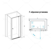 Душевой уголок RGW PA-32 (PA-02 + Z-12 + A-11) 70x70, прозрачное стекло